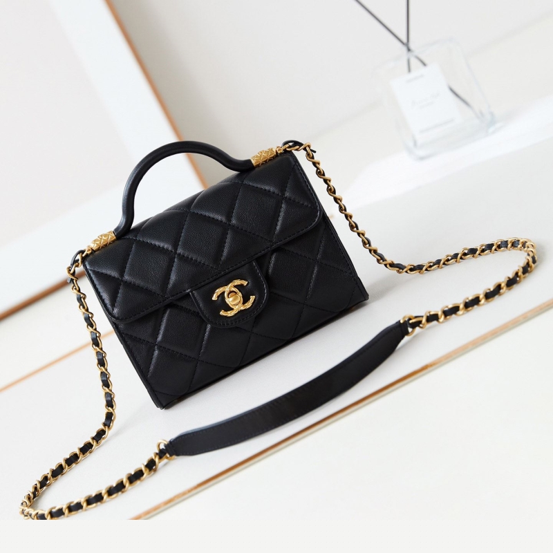 Ch*el top handle bags